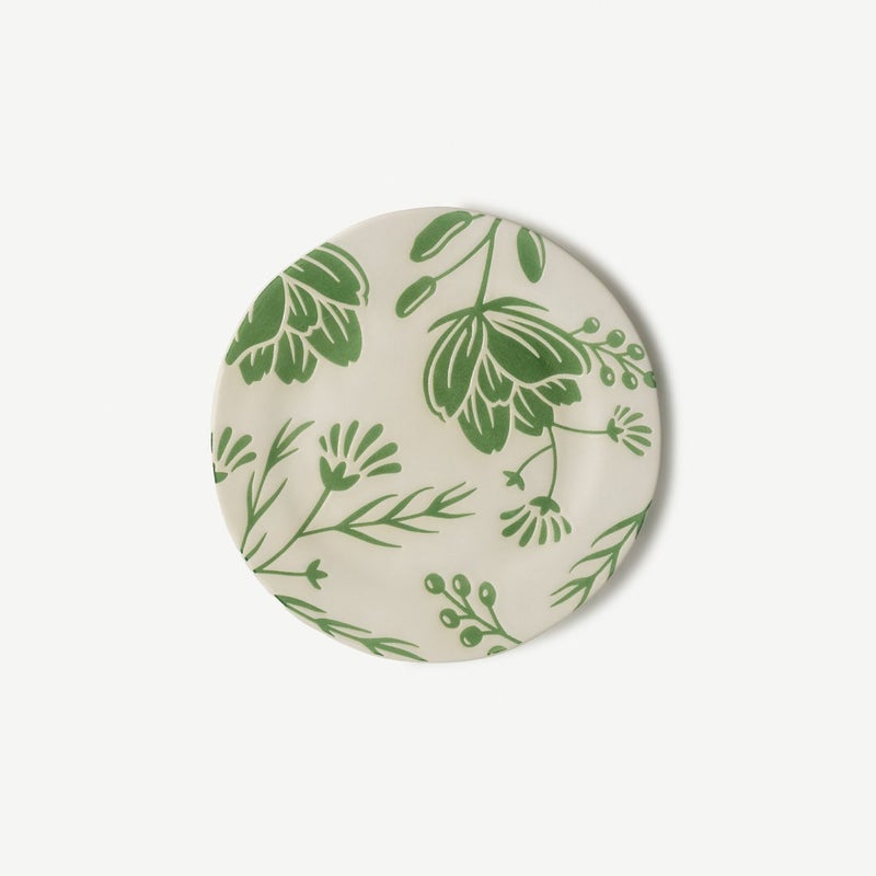 OC HOME Floral Side Plate - Green 22cm