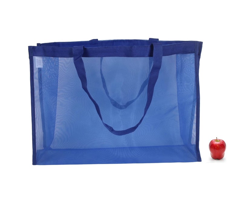Funiverse Bulk 5 Pack of Jumbo Mesh Tote Grocery Beach Bag Assortment - 21" x 15" x 6" Gusset - Image 5