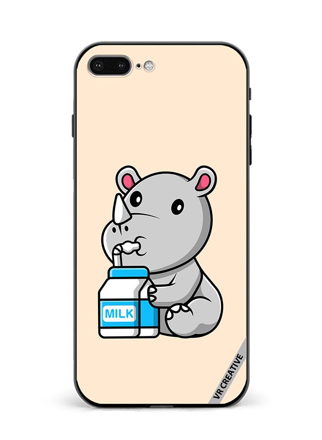 VR CREATIVE Protective Case Cover For Apple iPhone 7 Plus/8 Plus Cute Rhino Design Multicolour - Image 1