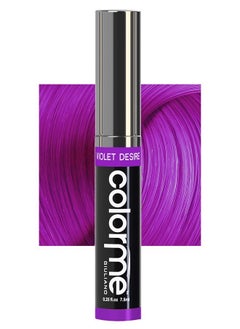 Colorme Root Touch Up Temporary Hair Mascara to color and Blend Semi Permanent Dye regrowth. Washes Out (VIOLET DESIRE)