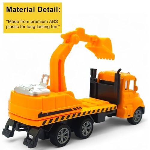 SHAKTISM Die Cast Metal Crane Truck Construction Vehicle Toy Set, Educational Play Toys for Kids 3-6 Years - Image 2