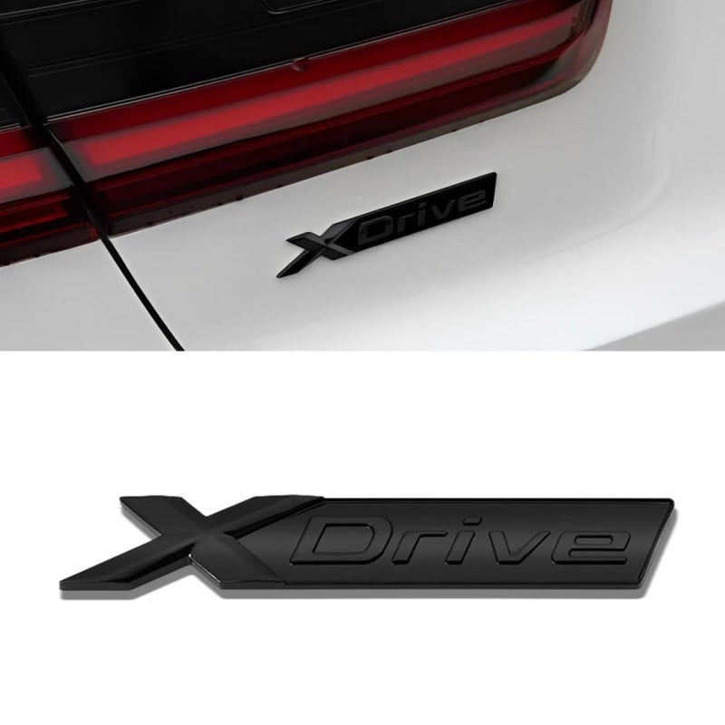 QOMAGO 1PCS Xdrive Emblem Badge Sticker Bright Black Compatible with 1 2 3 4 5 Series X1 X3 X5 X6 X7 Series M2 M3 M4 M5 M6 Seriesetc Trunk Rear Replacement Accessories - Image 3