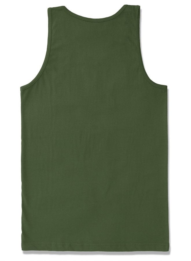 JD Apparel Men's Premium Basic Solid Tank Top Jersey Casual Shirts M Military Green Olive - Image 2