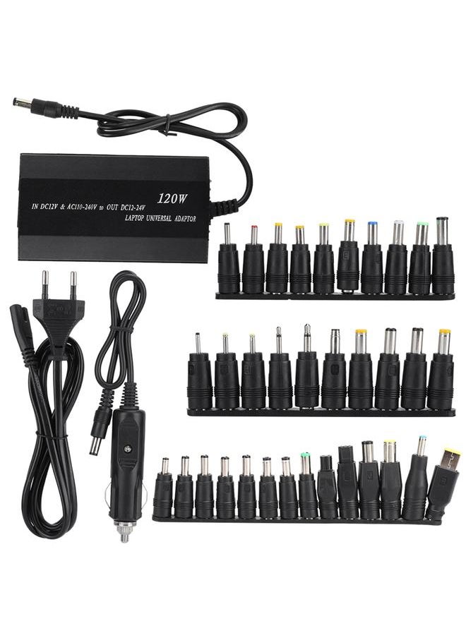 90W Home/Car Use Universal Notebook Power Adapter With 34 DC Connectors (110‑240V)