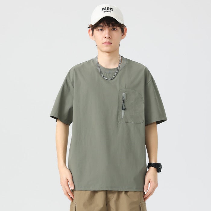 Summer Short-Sleeved T-Shirt Men'S Loose Large Size Round Neck Youth T-Shirt Versatile Casual T-Shirt Top Trendy - Image 1