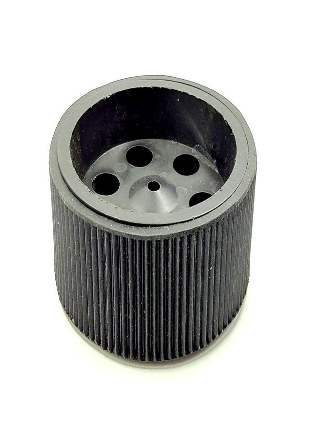 INVENTO 4pcs 95mm x 40mm Plastic Robotic Wheel Durable Rubber Black Tire Wheel with metal collet for DC Geared Motor RC Car Robot - Image 3