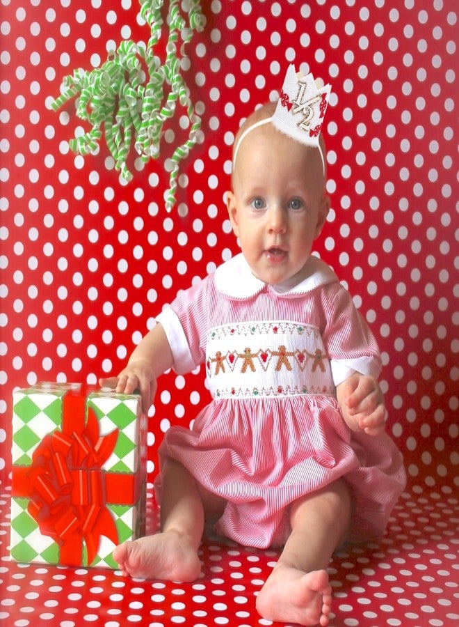 YOUAME Christmas 1/2 Birthday Party Crown - Christmas Themed Half Birthday Decorations, Half Way To One Party Decorations, My Half Year Hat - Image 5