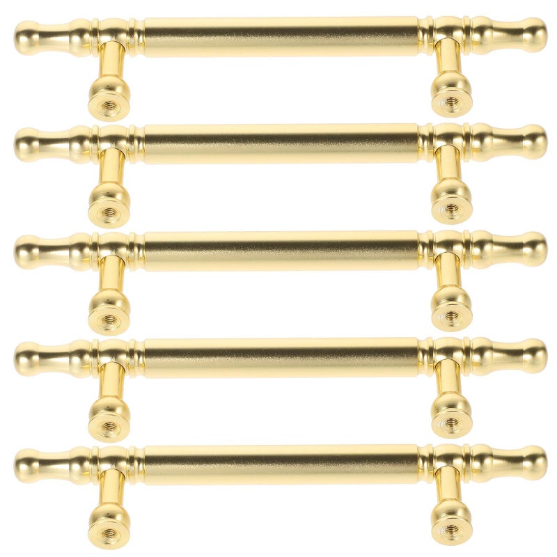 Brushed Gold Cabinet Handles 560mm Hole Center Metal Drawer Pulls 5 Pack - Image 2
