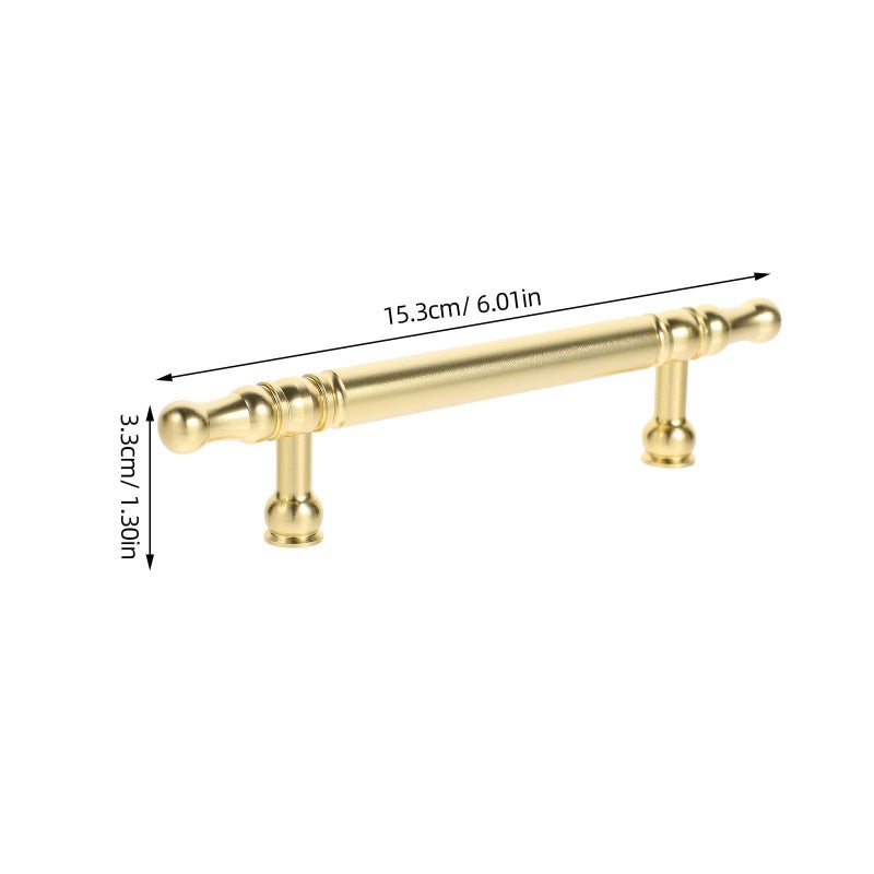 Brushed Gold Cabinet Handles 560mm Hole Center Metal Drawer Pulls 5 Pack - Image 3