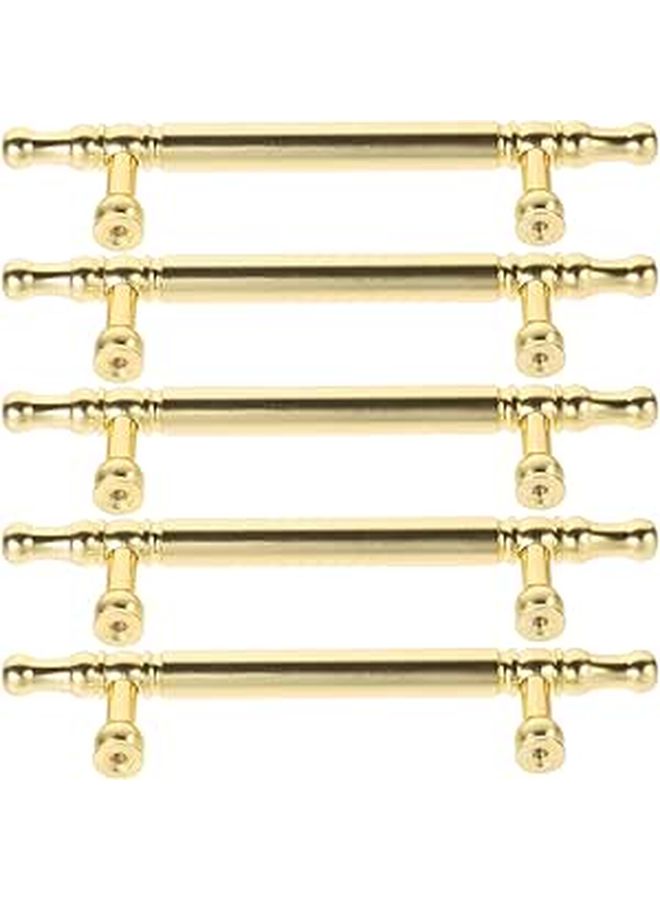 Brushed Gold Cabinet Handles 560mm Hole Center Metal Drawer Pulls 5 Pack - Image 1
