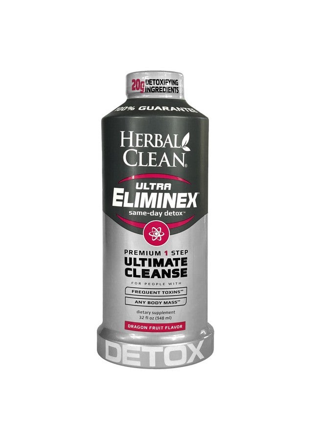 Herbal Clean - Ultra Eliminex, Premium 1 Step Ultimate Cleanse, Same-Day Detox, (Dragon Fruit, 32 fl oz) - Image 1