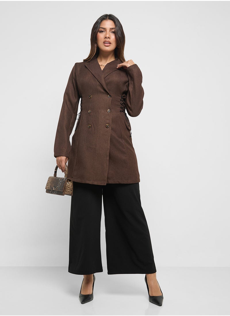 ELLA Longline Double Breasted Blazer  - Image 4