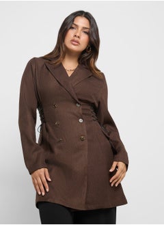 ELLA Longline Double Breasted Blazer  - Image 1