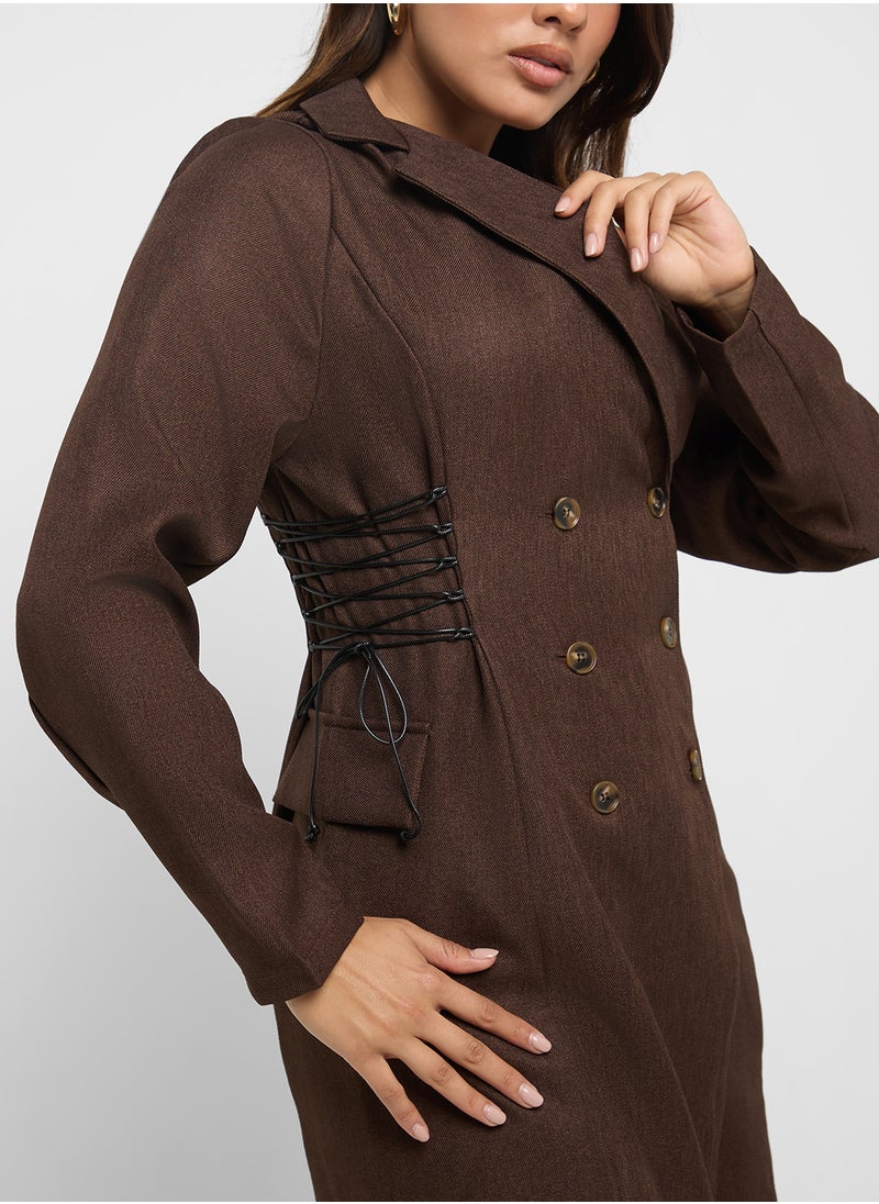 ELLA Longline Double Breasted Blazer  - Image 3
