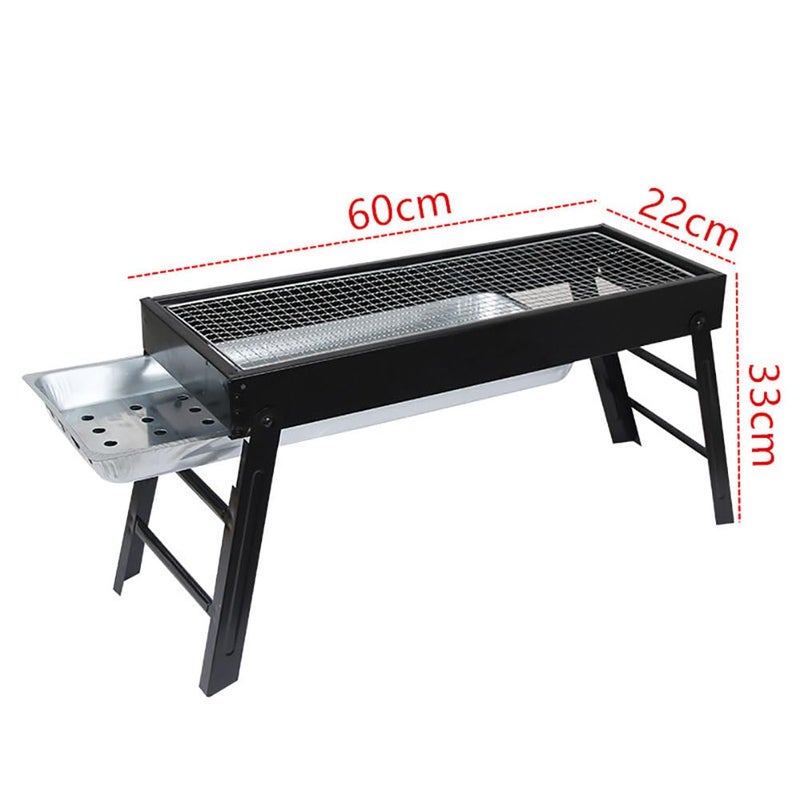 Tatasay Barbecue Charcoal Grill Stainless Steel Folding Portable BBQ Tool Kits for Camping Hiking Picnics, Travel, Garden, Outdoor - Image 2
