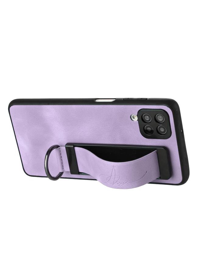 S-TOP Case For Samsung Galaxy A12 Wristband Holder Leather Back Phone Case - Image 3