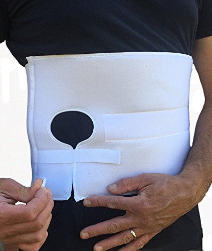 Alpha Medical Stoma Support Ostomy Hernia Belt for Colostomy Bag Abdominal Binder with Stoma Opening L0625 Medium Length 6 High - Image 4