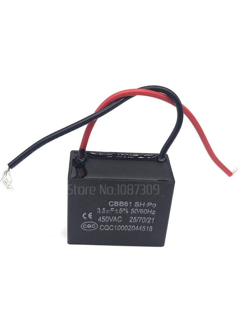 RACO - 5pcs CBB61 3.5uf starting capacitance AC Fan Capacitor igmopnrq 450V CBB Motor Run Capacitor - Image 1