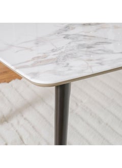 DANUBE HOME Almanza 6 Seater Dining Table Strong And Sturdy Dining Table Without Chairs 6 Seater Table| Modern Design Desk Furniture For Kitchen Dining Room  - Marble/Dark Brown  - Image 5