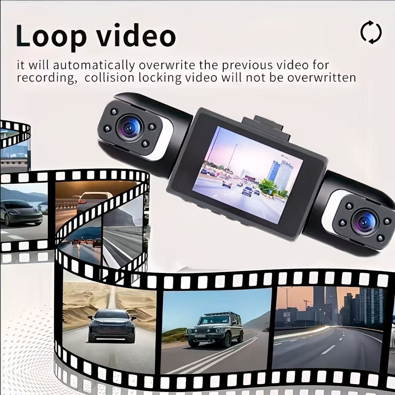 Model 4 Lens Y107 HD Dash Camera 4 Lens Real Time Recording Front Rear Left And Right Wide Angle Rotatable Lens Loop Recording Gravity Sensor Universal For Multiple Vehicles - Image 2
