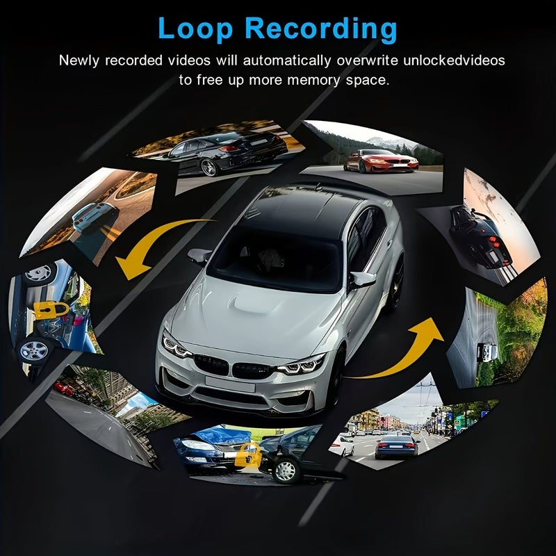 Model 4 Lens Y107 HD Dash Camera 4 Lens Real Time Recording Front Rear Left And Right Wide Angle Rotatable Lens Loop Recording Gravity Sensor Universal For Multiple Vehicles - Image 5