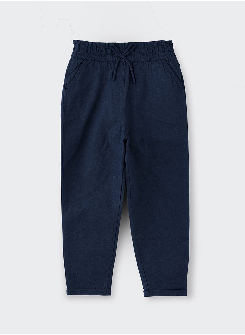 Jelliene Woven pull on pant with paperbag waist  - Image 1