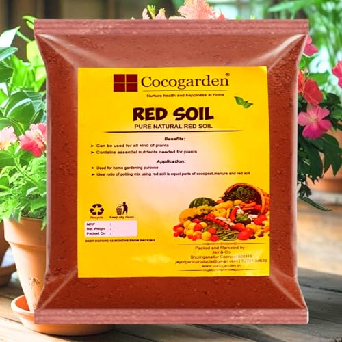 Cocogarden Natural Red Soil for Plants - 2 kg, Organic Fertilizer, Well-Drained Soil for All Vegetables, Flowers and Home Gardening Plants - Image 1