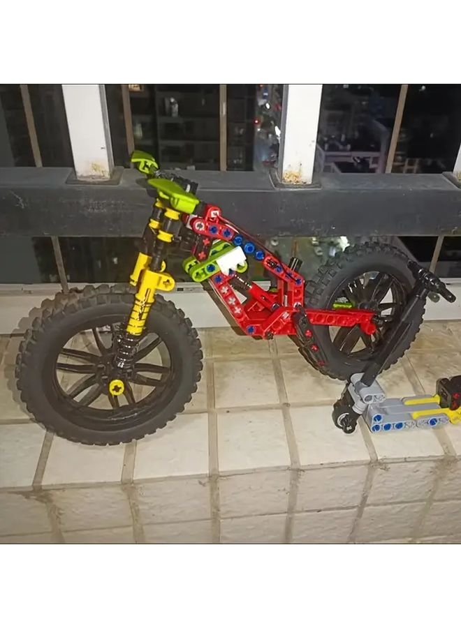 4pcs Yellow MOC Technology Building Block Shock Absorber Accessories ABS Shock Arm Spring L - Image 4