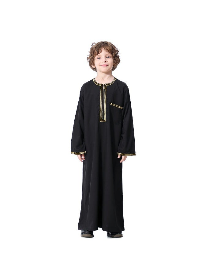 Hanyimidoo Arabic Thobe Muslim Thobe Boy’s Muslim Long Sleeves Kids Robe Islamic Boys Thobe - Image 1