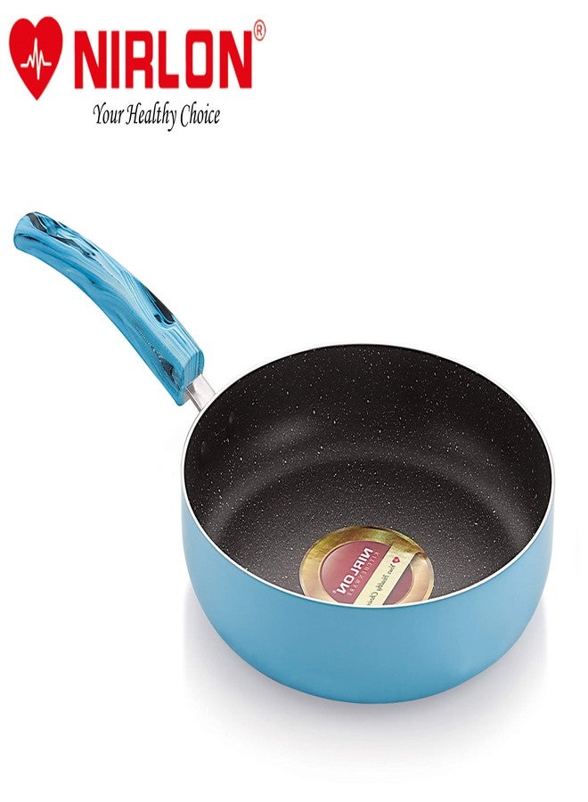 Nirlon Non Stick Aluminium Non Induction Blue Sea Fry Pan - Image 2