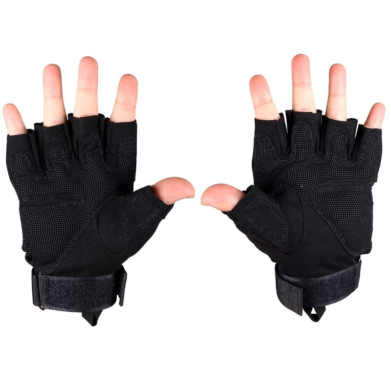 ZaySoo Gloves for Bike Riders/Cycling Leather Knuckles Design Strong Grip (Black) - Image 2