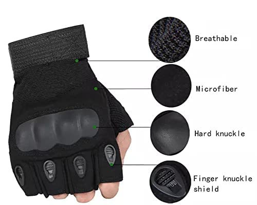 ZaySoo Gloves for Bike Riders/Cycling Leather Knuckles Design Strong Grip (Black) - Image 5