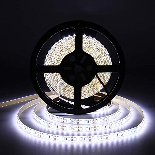 SUPERNIGHT 600 LEDs Light Strip Waterproof Cool White 7000K, SUPERNIGHT 16.4FT LED Rope Lighting Flexible Tape Decorate for Bedroom Boat Car TV backlighting Holidays Party (White) - Image 4
