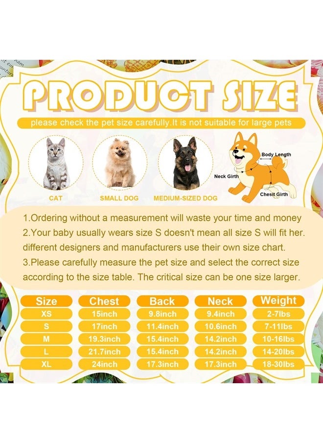 LEIFIDE - 8 Pcs Summer Themed Hawaii Dog Dresses Holiday Dog Dress Flamingo Fruit Floral Pattern Pet Skirts Hawaii Puppy Princess Dresses Outfits Bowknot Puppy Dresses for Girl Dogs Cats Beach (XS) - Image 1