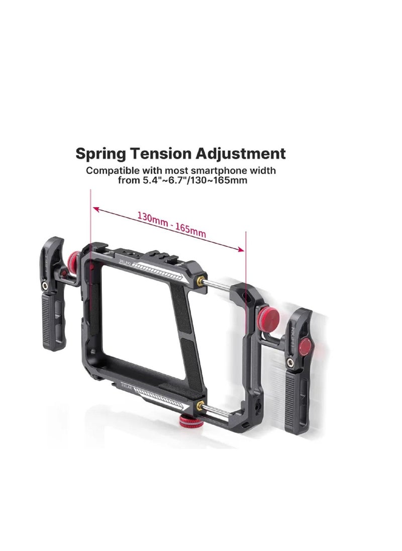 Ulanzi Lino smartphone Cage Video kit with Handle Grip for iphone X XR XS Max 11 12 13 14 Mini/Pro/Pro Max Mobile Phone Vlog Video