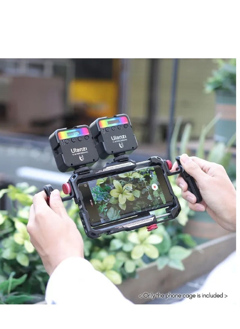 Ulanzi Lino smartphone Cage Video kit with Handle Grip for iphone X XR XS Max 11 12 13 14 Mini/Pro/Pro Max Mobile Phone Vlog Video