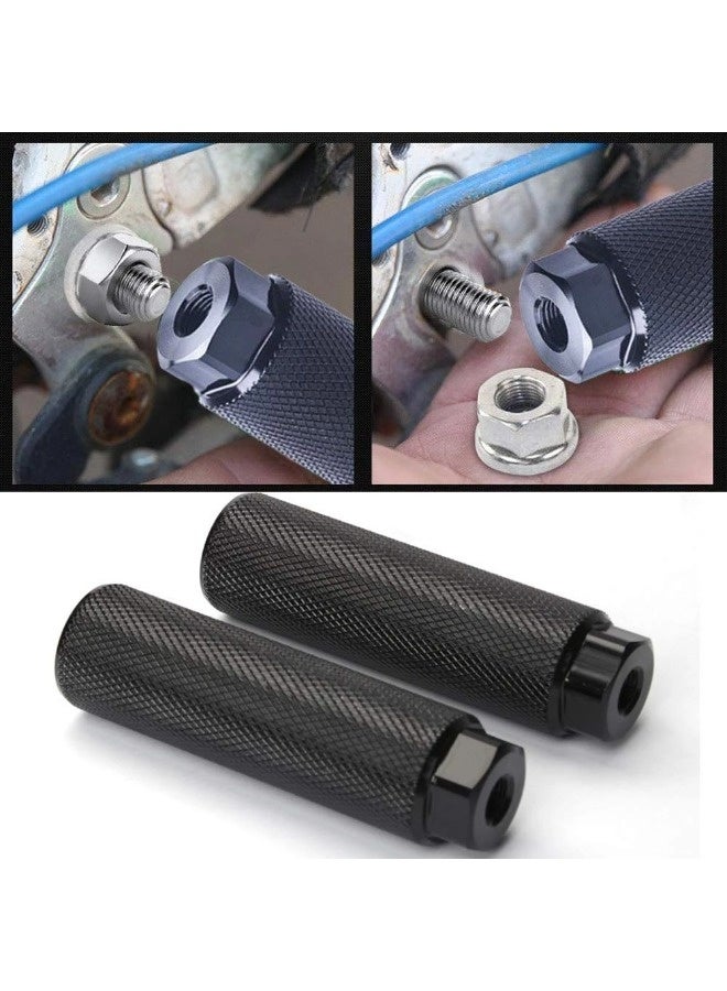 ShebSheb 1 Pairs Aluminum Alloy Bike Pegs for Mountain Bike Cycling Rear Stunt Pegs Fit 3/8 inch Axles - Image 3