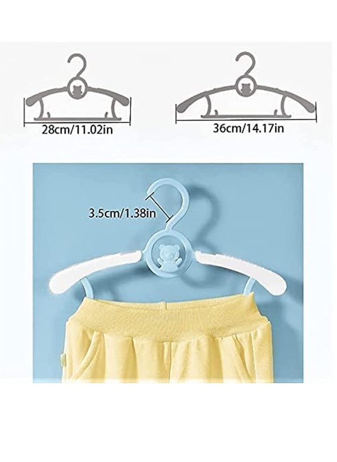 Bebiland 20Pcs Kids Hangers, Baby Nursery Closet Hangers, Ultra-Thin Non-Slip Laundry Infant Pant Hangers for Newborn Clothes, Adjustable Children Coat Hanger for Girl Boy  - Image 2