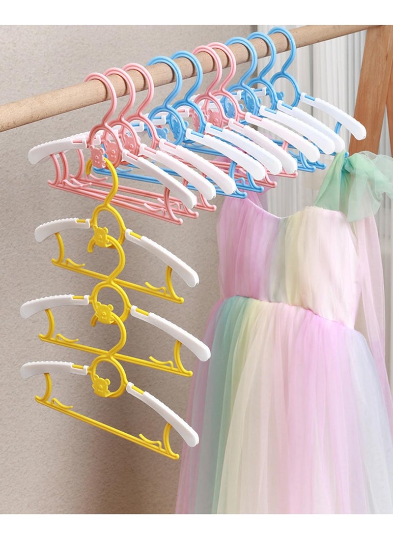Bebiland 20Pcs Kids Hangers, Baby Nursery Closet Hangers, Ultra-Thin Non-Slip Laundry Infant Pant Hangers for Newborn Clothes, Adjustable Children Coat Hanger for Girl Boy  - Image 4