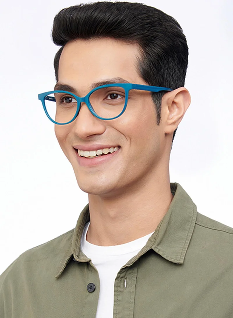 Lenskart Blu Unisex Cat Eye Eyeglasses - LB E14452 - Lens Size: 53 Mm