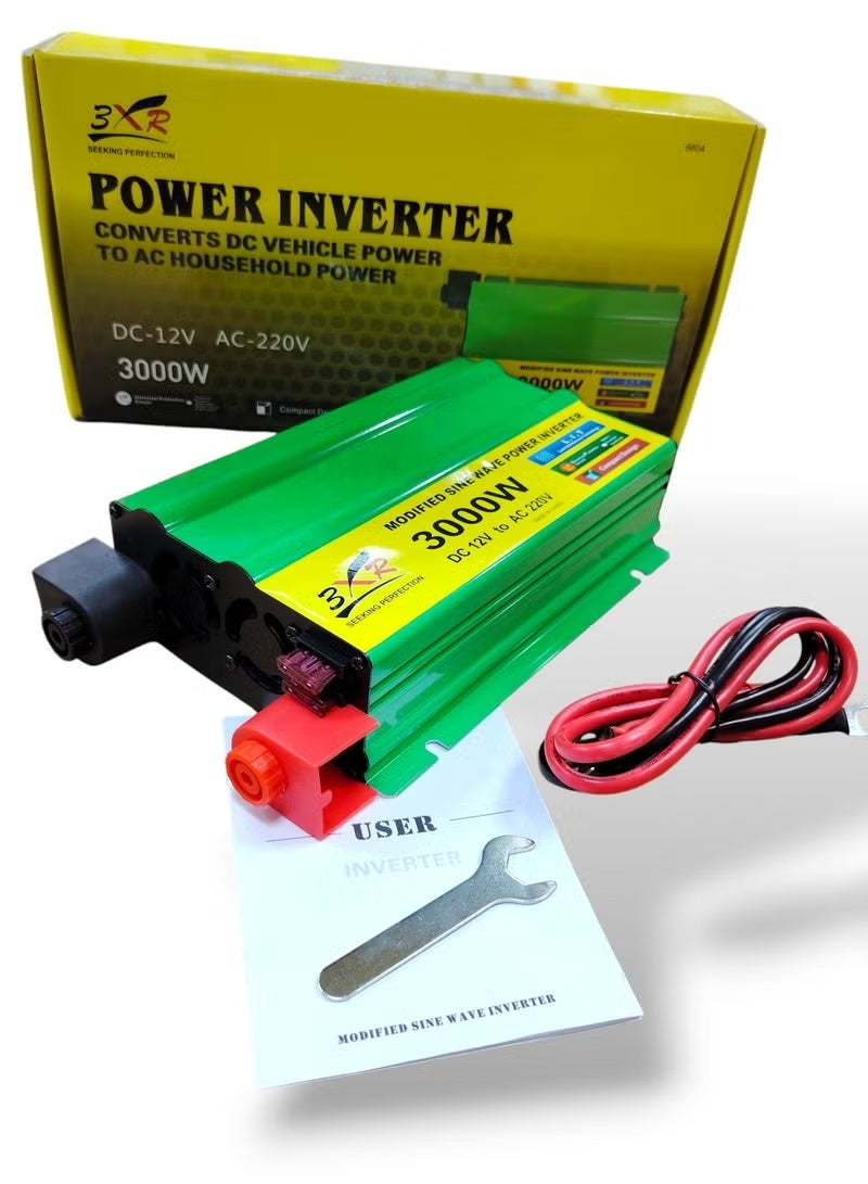 3XR Car Power Inverter 3000 Watt with 3 Pin / usb / connector cables - Image 3