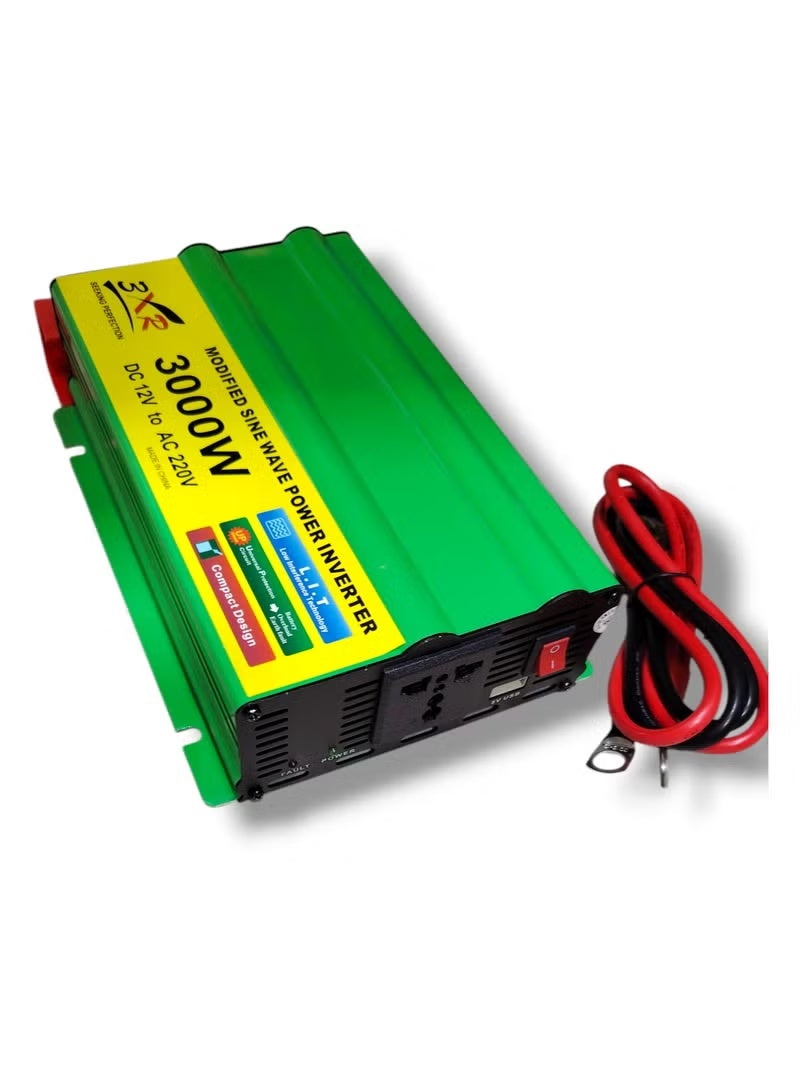 3XR Car Power Inverter 3000 Watt with 3 Pin / usb / connector cables - Image 2