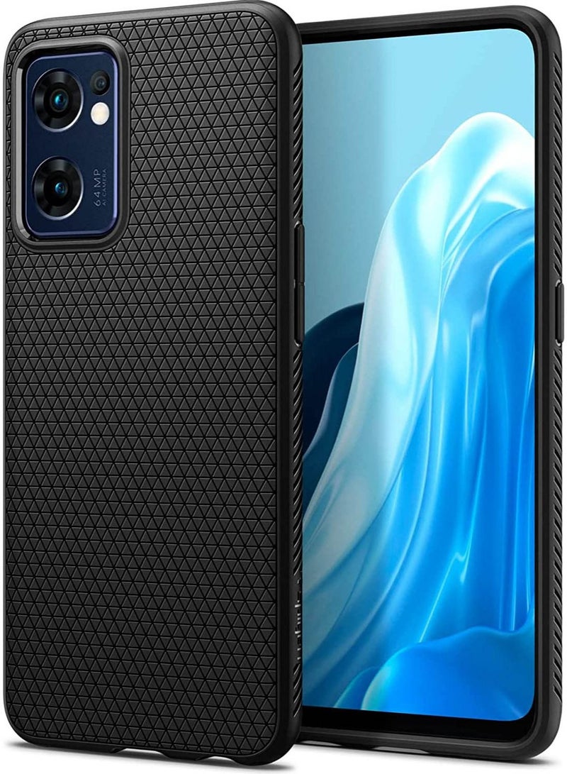Spigen Liquid Air Case Cover for Oppo Find X5 LITE and Oppo Reno7 5G - Matte Black - Image 1