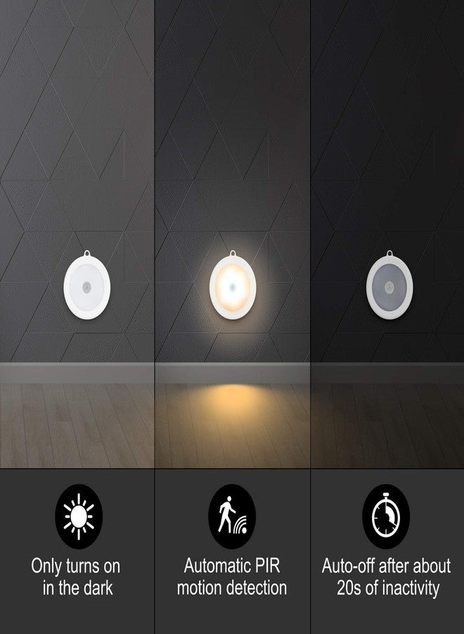 Quick Sense Wireless Motion Sensor LED Light | Battery-Operated Night Light for Hallway, Wardrobe, Cupboard, Basement & Garage | Auto On/Off PIR Sensor | 35LM Brightness | White (2 Pack, Plastic) - Image 2