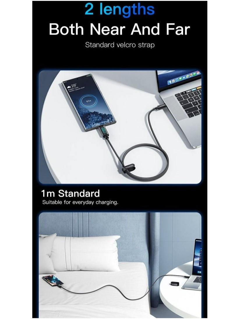 ESSAGER - Ultra-Durable High Speed Charging 100W 5A And Syncing Data Display screen USB-C to USB-C Cable - Image 1