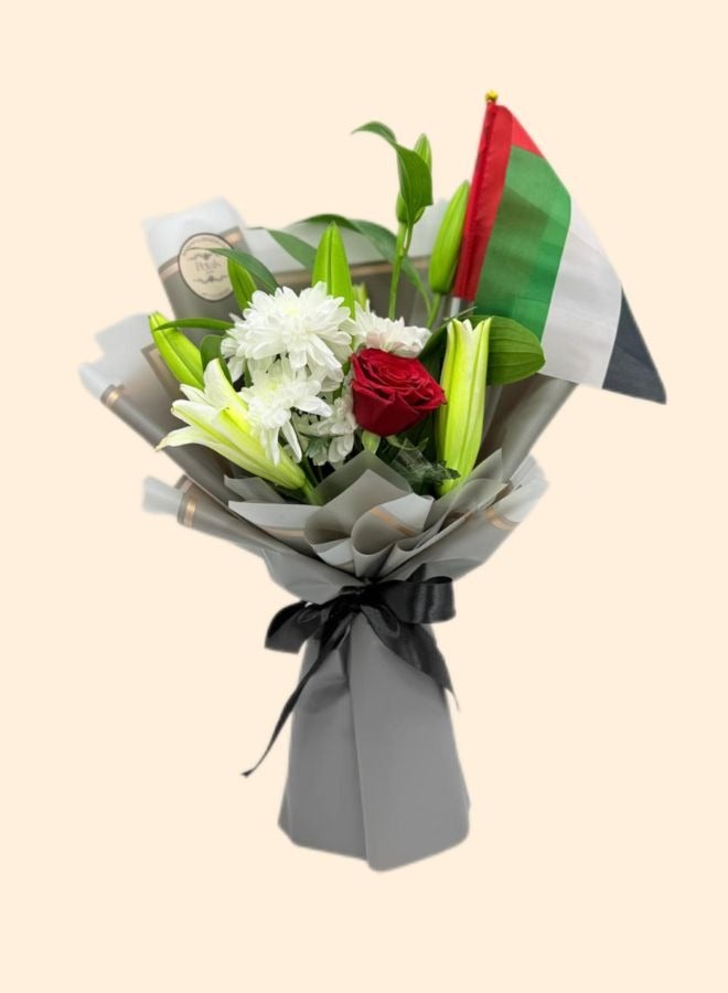 Fresh Flower Gray National Day Bouquet