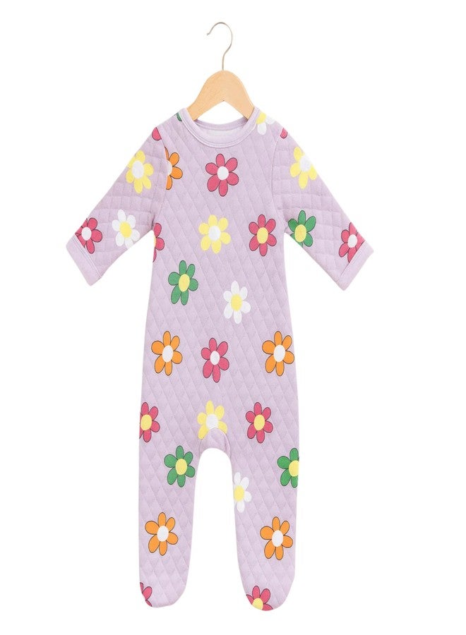 Nestlooms 100% Cotton Sleepsuits,Soft and Comfortable Bodysuit, Sleep Wear, Printed Night Suits for Infants Newborn Baby Boys & Girls,Full Sleeve Winter Warm Jumpsuit - Bloomy Dreams (3-6 Months) - Image 5