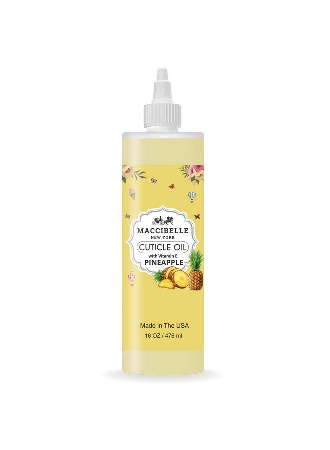maccibelle Cuticle Oil For Nails Refill Size For Dry Cracked Cuticles (16 Ounce, Pineapple) - Image 1
