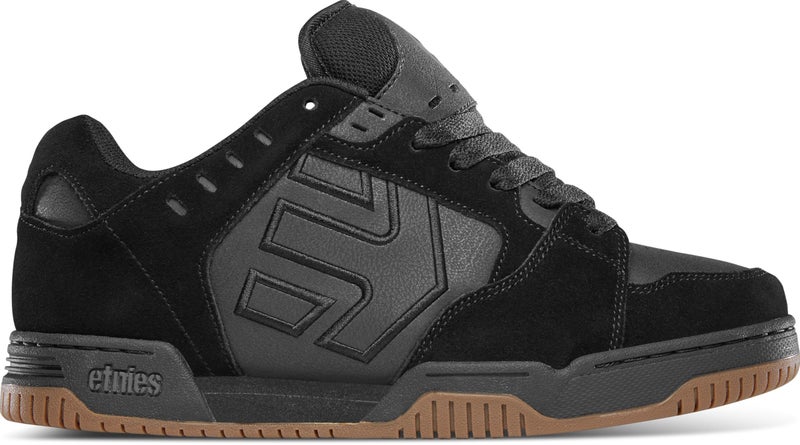 Etnies Faze– Classic Skate Heritage Style with on-Trend Puffy Look, Reinforced Cupsole, Cushioned Fit, Everyday Sneakers with bite - Black/Black/Gum - 9.5 - Image 2