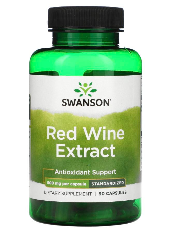 SWANSON Red Wine Extract 500 mg 90 Capsules - Image 1